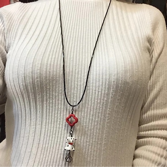 🌺[2/$40.00]🌺 Glass-Blown Dalmatian Dog Women’s Necklace - Picture 2 of 3